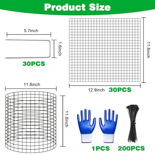 10 Pcs 11.8"x 11.8"/11.8"x 19.6" Available Chicken Wire Cloches for Plants, Plant Protector from Animal, Garden Covers Netting Iron Wire Mesh to Protect Plants Vegetables from Rabbit Squirrel Chicken - size: 11.8"D x 11.8"H