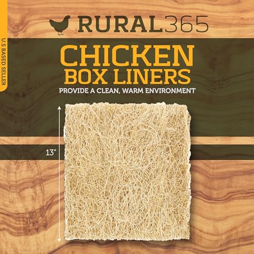 Rural365 Chicken Nest Box Liners 12 Pack - Chicken Coop Bedding, Poultry Supplies Chicken Bedding Nest Liners Chickens