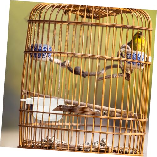 Toyvian Acrylic Bird Food Water Cups, 10pcs Detachable Hanging Cage Bowls for Parrots Parakeets Canaries Finches Clear Small Animal Feeder Dishes for Cages Easy to Clean