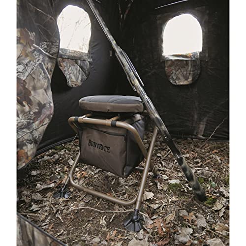 Guide Gear HuntRite Deluxe 4-Panel Spring Steel Hunting Blind; 2 Person Ground Tent for Deer and Turkey Season