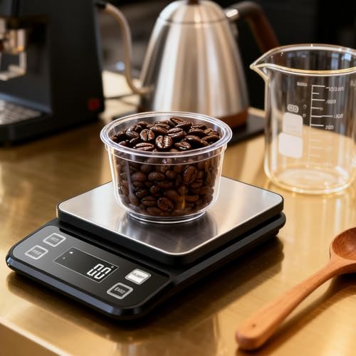 Waterproof Kitchen Scale, 5kg/11lb Food Scale Precisely Measures Grams and Ounces for Baking and Cooking, Stainless Stee Digital Scale with LCD Display Backlight for Food - style: Battery / 11lbs