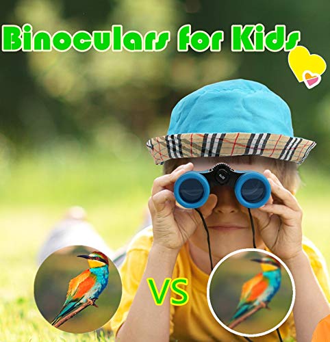Scotamalone Kids Binoculars Shock Proof Toy Binoculars Set for Age 3-12 Years Old Boys Girls Bird Watching Educational Learning Hunting Hiking Birthday Presents - color: four pc, size: four pc