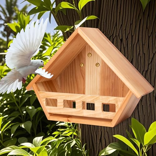 SWANGSA Cedar Mourning Dove Nesting Box, Birdhouses for Outdoor Doves and Other Small Birds - size: 1 Pack