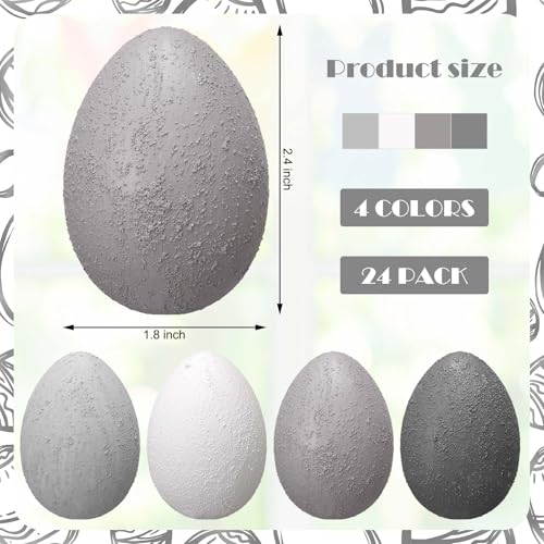 Gejoy 24 Pcs Easter Speckled Eggs Textured Plastic Eggs Neutral Easter Decor Pastel Fake Chicken Eggs Easter Bowl Basket Vase Fillers Rustic Spring Easter Decor for Home Table Egg Hunts (Earthy Tones) - style: Earthy Tones