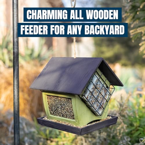 MEKKAPRO Double Suet Cage Bird Feeders, Weatherproof Hanging Outdoor Feeder | Suet Holder For Wild Birds, Built For Outside Hanging, Offering Suet Bird Feeders For Outdoors Across Every Backyard Setting