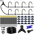 98.4Ft Drip Irrigation Kit System, 360° Bendable Garden Irrigation System | Adjustable Automatic Watering Misting System with 20 Nozzles for Greenhouse, Yard, Lawn, Plant, , 5/16" Tubing - size: 98.4Ft