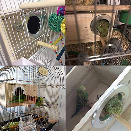 YJJKJ Wood Parakeet Nest Box Pet Bird House Parrot Breeding Mating Box Bird Cage Box for Lovebirds Cockatiel Parrotlets Budgerigar Parakeet (M) - size: Medium