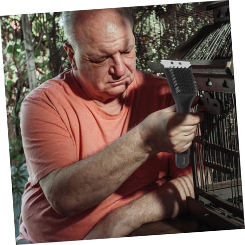 Sosoport Parrot Poop Cleaner Brush Pet Cage Cleaning Tool Birdcage Cleaning Accessory Bird Droppings Scraper