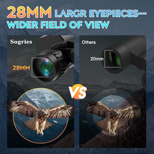 20x60 Binoculars for Adults High Powered | Waterproof & Fog Proof Compact Binoculars for Bird Watching with Low Light Vision, Hunting,Travel,Includes Carrying Bag - size: 20X60