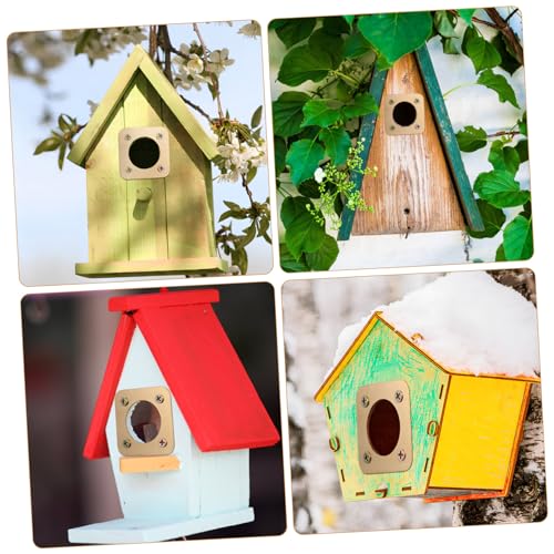 GALPADA 8pcs Copper Birdhouse Hole Protector House Predator Guards for Safe Nesting Quick Installation Screws Birdhouse Protection from
