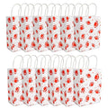 12 PCS Football Paper Bags with Handles for Goodie Candy Treat Goody Snack Gifts Wrap Football Theme Birthday Team School Class Party Favors Supplies Bulk Trunk or Treat Tailgate Plastic Baggies - color: 12pcs football bags