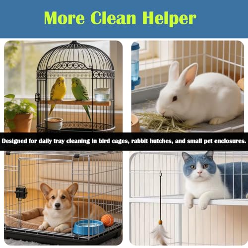 100 PCS Disposable Bird Cage Liner for 18x26 In Pallets Elastic Film Intend | Clear Plastic Parakeet Pallet Liner Film for Parakeet, Cockatiels, Rabbit, Guinea Pig Finches Canaries, Universal Design