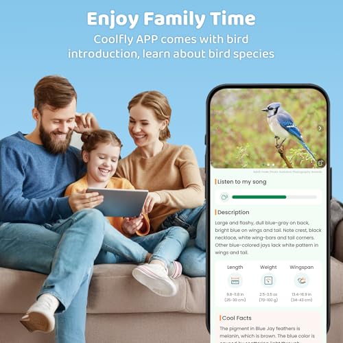 Smart Bird Feeder with Camera, Dual Seed Chambers &Squirrel-Proof, Solar-Powered HD Camera Birdfeeder with Free AI Birds Species Recognition, Real-Time App Alerts–Ideal Gift for Bird Lover - color: Blue