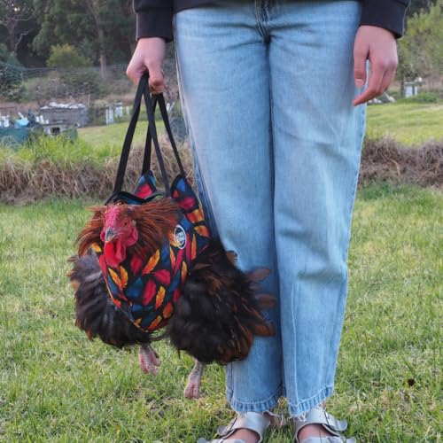 DOWN UNDER OUTDOORS Chicken Carrier Sling Holder Bag with Handle (Small) | Chicken Accessories for Foot Treatment, Medic, Leg Injuries, Bumblefoot, Poultry Farm Carrying, Transport, Three Sizes - size: 8.0"L x 1.0"W x 10.0"H