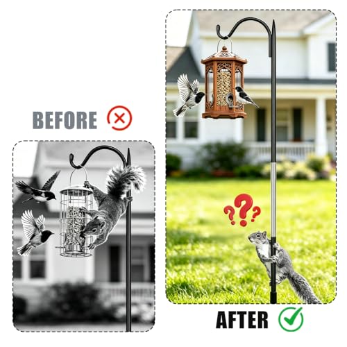 15in x 9.8ft Smooth Squirrel Baffle for Bird Feeder Poles,Bird Feeder Pole Guards,Squirrel Guard Protector with Strong Double-Sided Tape, Tree Trunk Pole Wrap for Prevention Climbing