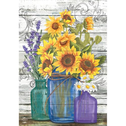 Briarwood Lane Rustic Sunflowers Summer House Flag - color: 11 - Sunflowers