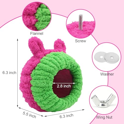 Wontee Bird Nest Bed Breeding House Winter Warm Snuggle Hut for Budgies Parakeets Cockatiels Lovebirds Canaries (Rose) - color: Rose