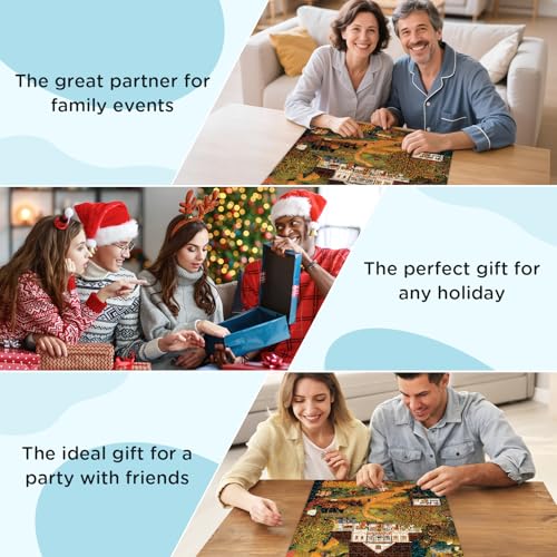 500 Pieces Puzzle for Adults, Harvest Farm and Mountain Jigsaw Puzzle - style: Warmth Mountain