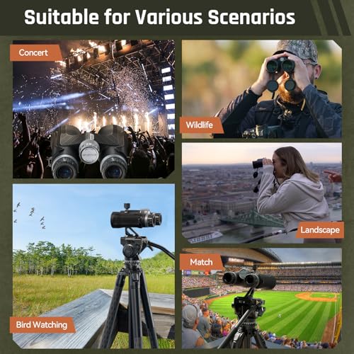 Beyond 10x42 Binoculars with ED Glass, HD Optical System, Waterproof, Fogproof, Tripod Adaptable, Rubber Armor for Outdoor, Bird Watching