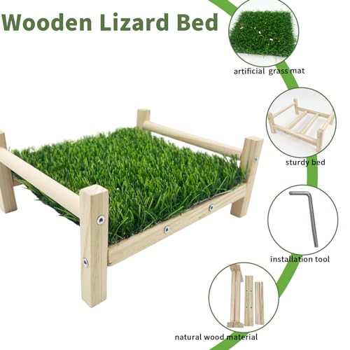 FlidRunest Bird Foraging Bed, Parrot Hammock Bed, Parrot Grass Perch Bed, Bird Perch Conure Platform Grass Forage Toy for Parakeet, Cockatiel, Lovebird, Budgie