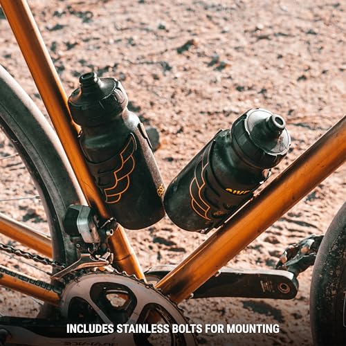 Portland Design Works Water Bottle Cage - Lightweight Water Bottle Holder for Bikes, Owl Cage, Snowy Owl - style: Owl Cage- White Snow