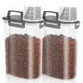 2 Pack 3 Lbs Pet Dog Cat Food Bird Seed Storage Containers for Travel -Grey | Airtight 5 Lbs Rice Dispenser Flour Container Keep Fresh Portable Cereal Oatmeal Holder Large Pour Spout Measuring Cup Handle - color: Grey-3L 2Pack