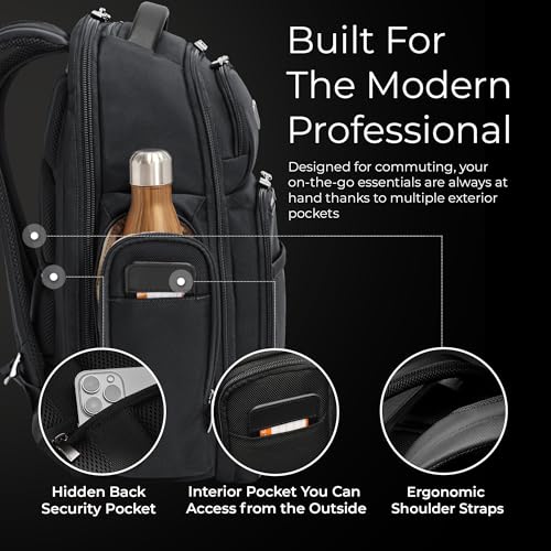 Briggs & Riley Large Cargo Backpack for Women & Men - Laptop Backpack, For Work & Travel, Spacious & Durable, Padded Straps, Fits up to 17" Laptop - @work Collection, Black - color: Black, size: Large Cargo Backpack