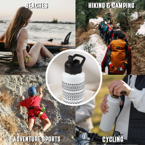 Hidden Message Water Bottle Funny F This S Mug Gag Christmas White Elephant Gifts for Work Bestie,Friends,Coworkers Travel Thermal Double Walled Vacuum Insulated Bottle Cup Leak Proof Tumbler-32 oz - color: hidden message white