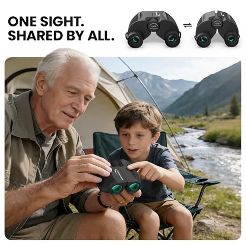Aurosports 10x25 Compact Binoculars for Bird Watching, Cruise Ship, Travel | Small & Lightweight for Adults Kids; BAK4 & FMC for Crystal Clarity; Easy Focus with Case & Strap; Gift for Hunting, Sports - size: 10x25