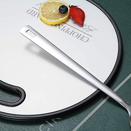 Cooking Spoon, Berglander Stainless Steel Solid Serving, Basting Spoon For Cooking, Kitchen Non-Stick And Heat Resistant, Dishwasher Safe, Easy to Clean - size: C. Solid Spoon