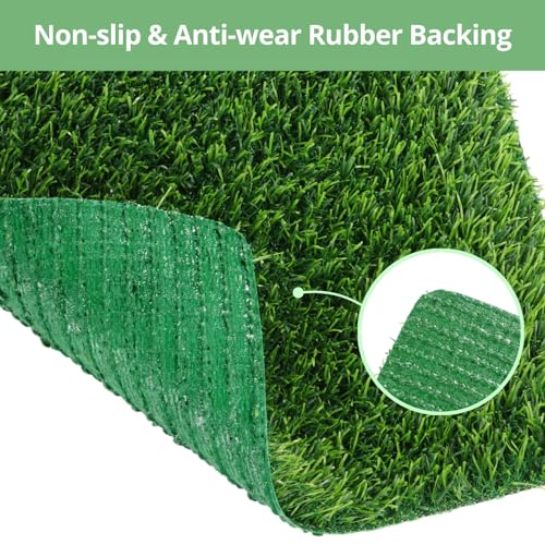Homaisson 12PCS Chicken Nesting Box Pads, 12'' x 12'' x 1.2'' Artificial Turf Mats, Washable Fake Grass, Nesting Pads for Bedding Grass Rugs for Chicken Coops