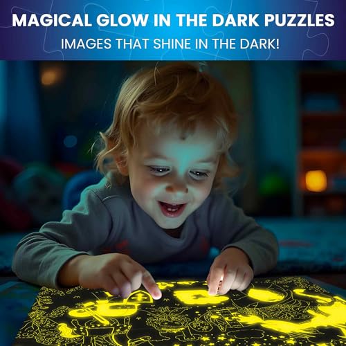 4 x 60 Piece Puzzles for Kids Ages 4-6 - Educational Kids Puzzles Ages 4-8 | Glow-in-the-Dark - Farm Bugs, Tropical and Ocean Animals - Toddler Puzzle - Learning Kids Games Ages 4-8 - Gift for Children - color: 4x60 Bugs