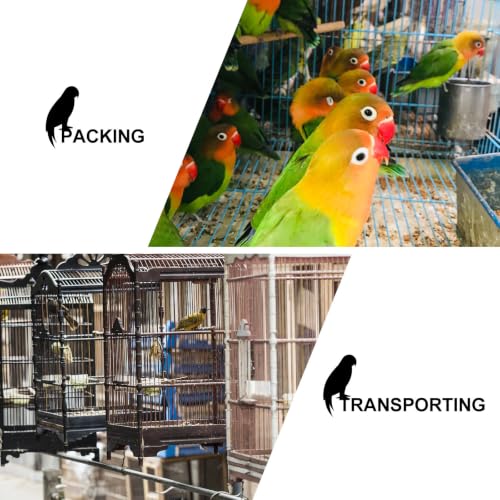5pcs High Elastic Cloth Mesh Parrot Cage Shipping Bags, Easy Assembly Bird Carrier Bags for Poultry and Chicken, Sturdy Parrot Travel Carrier for Safe Bird Transport Random Color