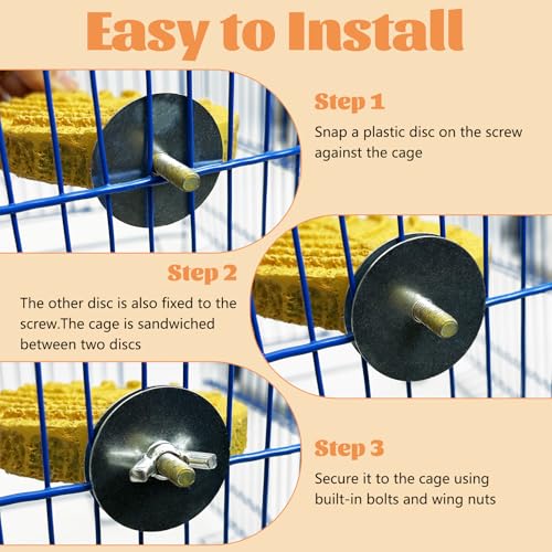 3 Pcs Bird Perch Resin Bird Beak Grinding Stone Leaf Shape Perch Stand Foot Clawing Trimmer Platform Cage Accessories for Cockatiels Conures Budgies Lovebirds (Yellow) - color: Yellow, size: Leaves