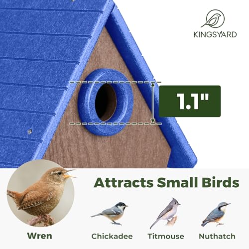 Kingsyard Recycled Plastic Bird House for Outdoors X 2