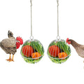 Chicken Treat Ball Chicken Vegetable Feeder Veggie Hanging Ball Toy for Hens 2PCS