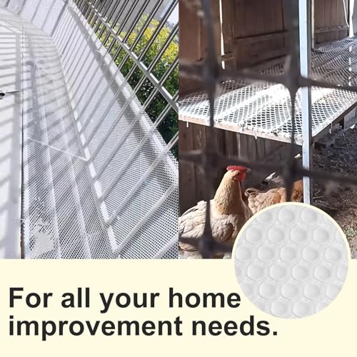 Plastic Wire Mesh Fence 16in x 10Ft Plastic Chicken Wire Mesh for Poultry, Dogs, Rabbit, Snake Barrier & Gardening Versatile Plastic Fencing (16in x 10Ft, White) - color: White, size: 16in x 10Ft