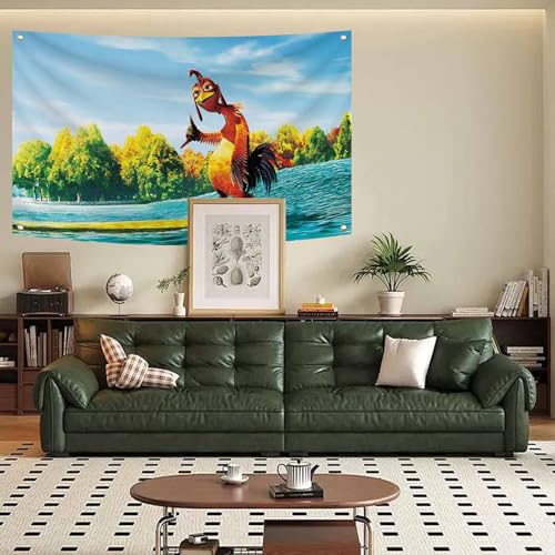 Funny Chicken Flag 3X5 Feet SIX Banner College Dorm Room | Man Cave Frat Wall Outdoor Decor,With 4 Brass Grommets - color: G4