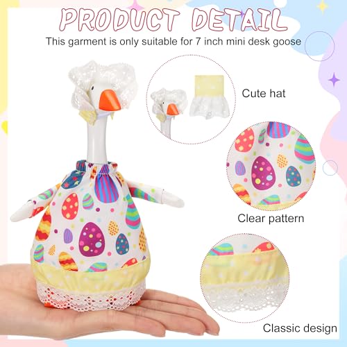 Weysat 10 Set Goose Outfit Felt Magnetic Desk Decor,Lovely Style,Fabric | Desk Goose Cloth Table Decor Gifts, 7 Inch Holiday Goose Costume, Geese Summer Fall Halloween Christmas Winter Outfits - style: Lovely Style
