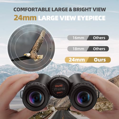 Premium ED HD Binoculars 8x42 for Adults, Waterproof & Fogproof with Magnesium Alloy Body, BAK4 Prism - High Power Binoculars for Bird Watching, Hunting, Travel & Outdoor Sports, Compact - size: ED8X42