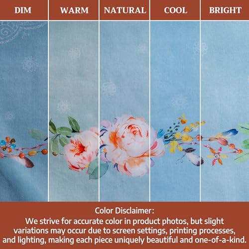 Maison d' Hermine Aprons for women with Pocket 100% Cotton (27.50"x31.50") | Adjustable Neck Strap & long ties Apron Men Chef Wedding Cooking Gardening Server Maid - color: 028 - Ibiza - Blue