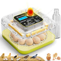 Egg Incubators for Hatching Eggs, 12 Egg Incubator with Automatic Egg Turning and Humidity Control, Incubator for Chicken/Quail/Duck Eggs with Temperature Control/LED Egg Candler, 360 Degree View