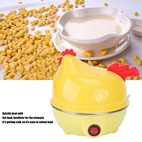 Electric Egg Cooker, Multifunction Chicken Shape Rapid Egg Boiler with 7 Egg Capacity Automatic Shut Off Mini Breakfast Machine Kitchen Utensil