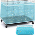 Shappy Large Bird Cage Cover, Bird Cage Seed Catcher, Adjustable Star Pattern Nylon Mesh Net for Parrot Parakeet Macaw Pet Supplies(Blue) - color: Blue
