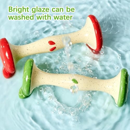 Ceramic Parrot Cage Cooling Perch (Green) | Bird Stand Beak Grinding Stone Toy for Nail Trimming,Equipped with hemp rope to make a swing - color: Green