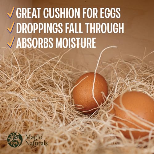 MagJo Aspen Nesting Pads for Chicken Coops - USA Grown Aspen Excelsior Nest Box Liners 13x13-12 Pack - size: 12 PACK