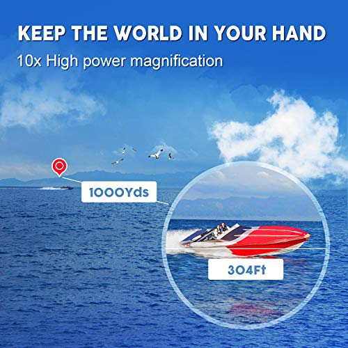 10x42 Binoculars for Adults - Professional HD Roof BAK4 Prism Lens Binoculars for Bird Watching, Hunting, Travel, Sports, Cruise, with Carrying Bag (1.1Lbs) - style: New Model