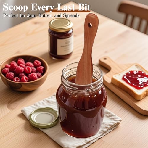 2Pcs Skinny Spurtle for Sourdough Starter, Sour Dough Tool, Wooden Spurtles | Reaching Bottom of Jars, Dough Whisk, Stirring, Mixing, Wood Spurtles, Kitchen Tools for Cookware, Gift for Sourdough Lovers - size: Skinny Spurtles