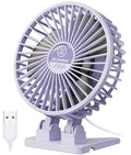 JZCreater USB Desk Fan, Mini Fan Portable, 3 Speeds Desktop Table Cooling Fan, Plug in Power Fan, Rotation Strong Wind, Quiet Personal Small Fan for Home Desktop Office Travel Bedroom, Purple - color: Purple