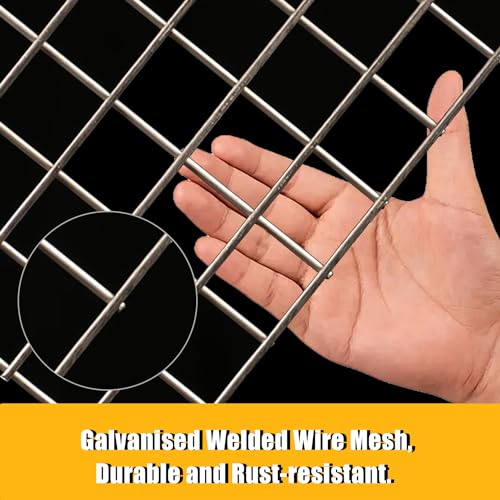 Hardware Cloth 36 in x 100 ft 1/4 in, Chicken Wire Fence (23 Gauge), Galvanized Welded Cage Wire Mesh Roll for Chicken Coop, Screen mesh, Rabbit Fence and Poultry Enclosures (Silver White) - color: Silver White, size: 1/4in 36in x 100ft